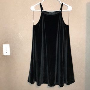 Black velvet dress
